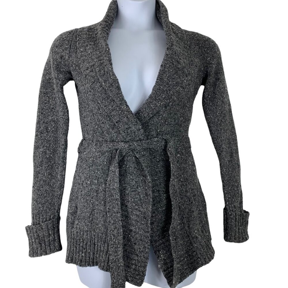 Trina Turk Heather Gray Belted Cardigan